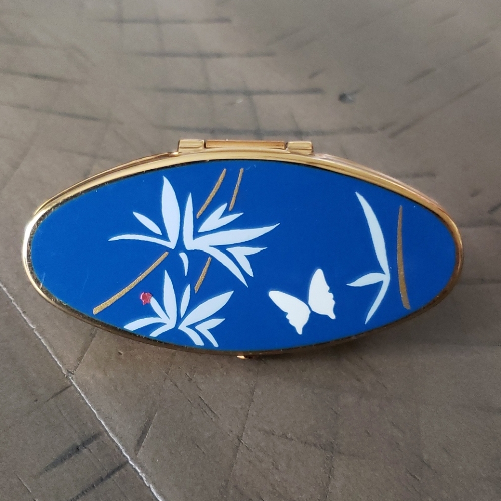 Vintage Lipstick Mirror Made In Stratton England Gem